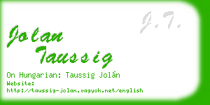 jolan taussig business card
